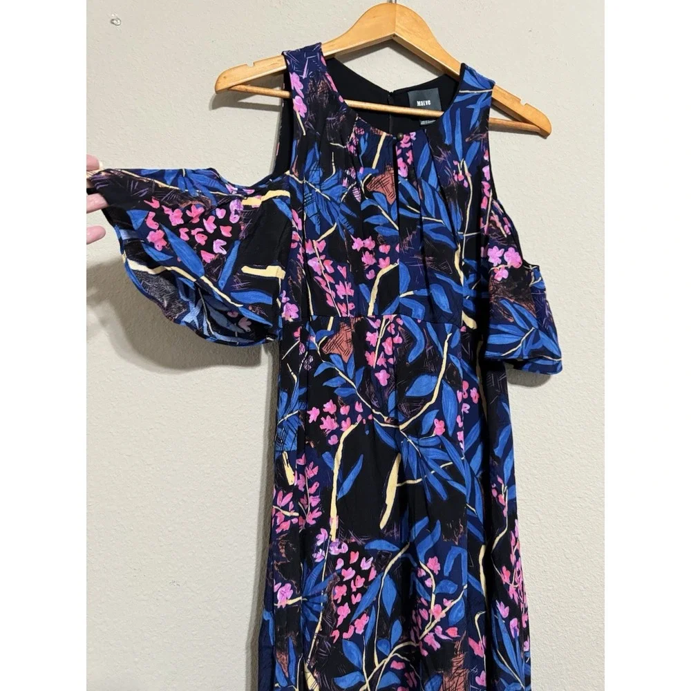 Anthropologie Maeve Women's Dress Elia Flutter Sleeve Size 6 Colorful‎ Floral